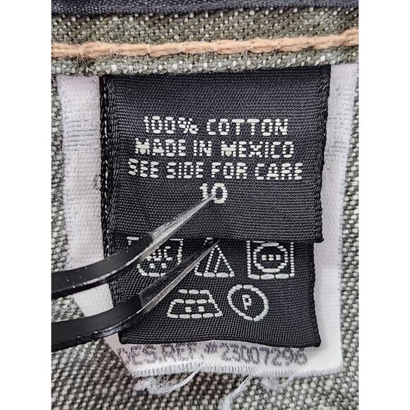 Vintage Eddie Bauer High Rise Relaxed Fit Tapered Leg Jeans Size 10 Green Denim - Picture 8 of 16